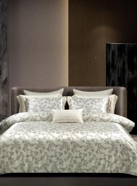 RI0T出口F77SMTS5丝桑真蚕丝绸四件套印花丝被套床单床笠冰夏季丝