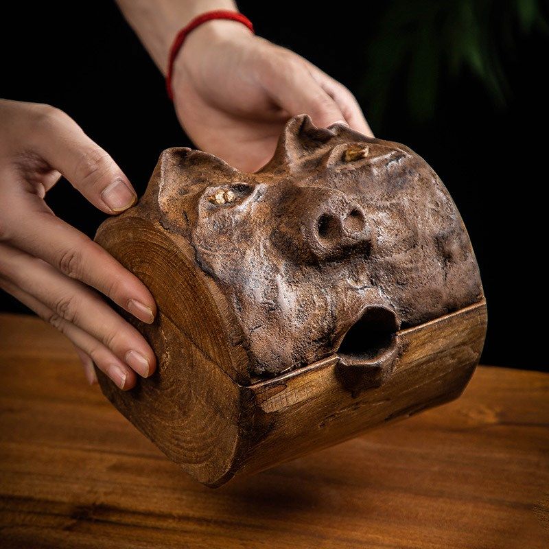 异域风实木雕刻手工泥捏收纳盒杂物储物盒复古桌面置物名片首饰盒,收纳整理,首饰盒,淘宝优惠券,粉丝福利购,淘宝优惠卷