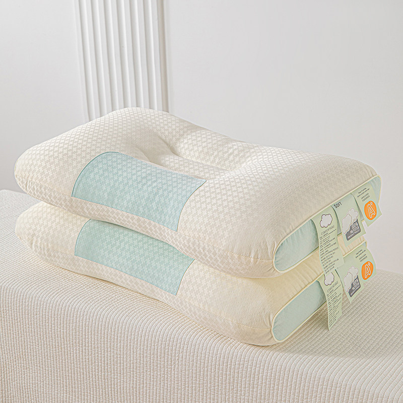 A类枕头一对装护颈椎助睡眠按摩枕家用宿舍枕芯单只记忆枕男整头