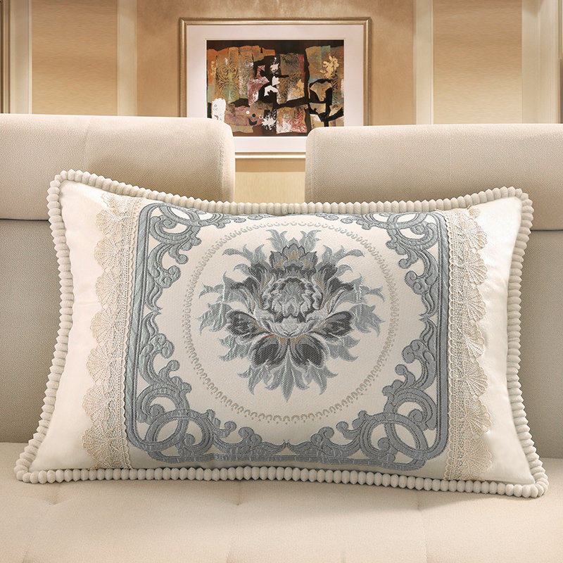 欧式靠垫长方形50x70客厅沙发靠背抱枕家用套子含芯大号60 80拆洗