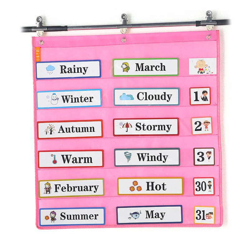 幼儿童学习挂袋6排长排不分格挂图拼音数字汉字早教识字卡片教具,收纳整理,收纳挂袋,淘宝优惠券,粉丝福利购,淘宝优惠卷