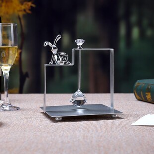 高档轻奢兔纸巾架厨房餐桌纸巾座立式高级感酒店餐厅夹纸巾餐巾托