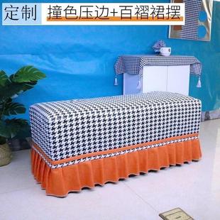 凳罩套家用床尾凳沙发凳琴凳套化妆凳套 北欧轻奢衣帽间长凳套换鞋