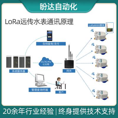 跨境LoRaWAN无线远传水表 IP68双向通信手机缴费智能远传阀控水表
