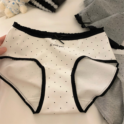 【泡沫之秋】10A抑菌纯棉女士内裤女生舒适透气全棉加长裆三角裤