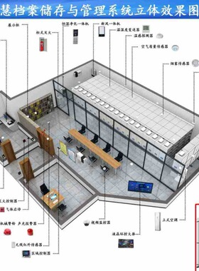 智能档案室恒温恒湿 智慧档案馆库房十防八防建设 密集柜密集架厂