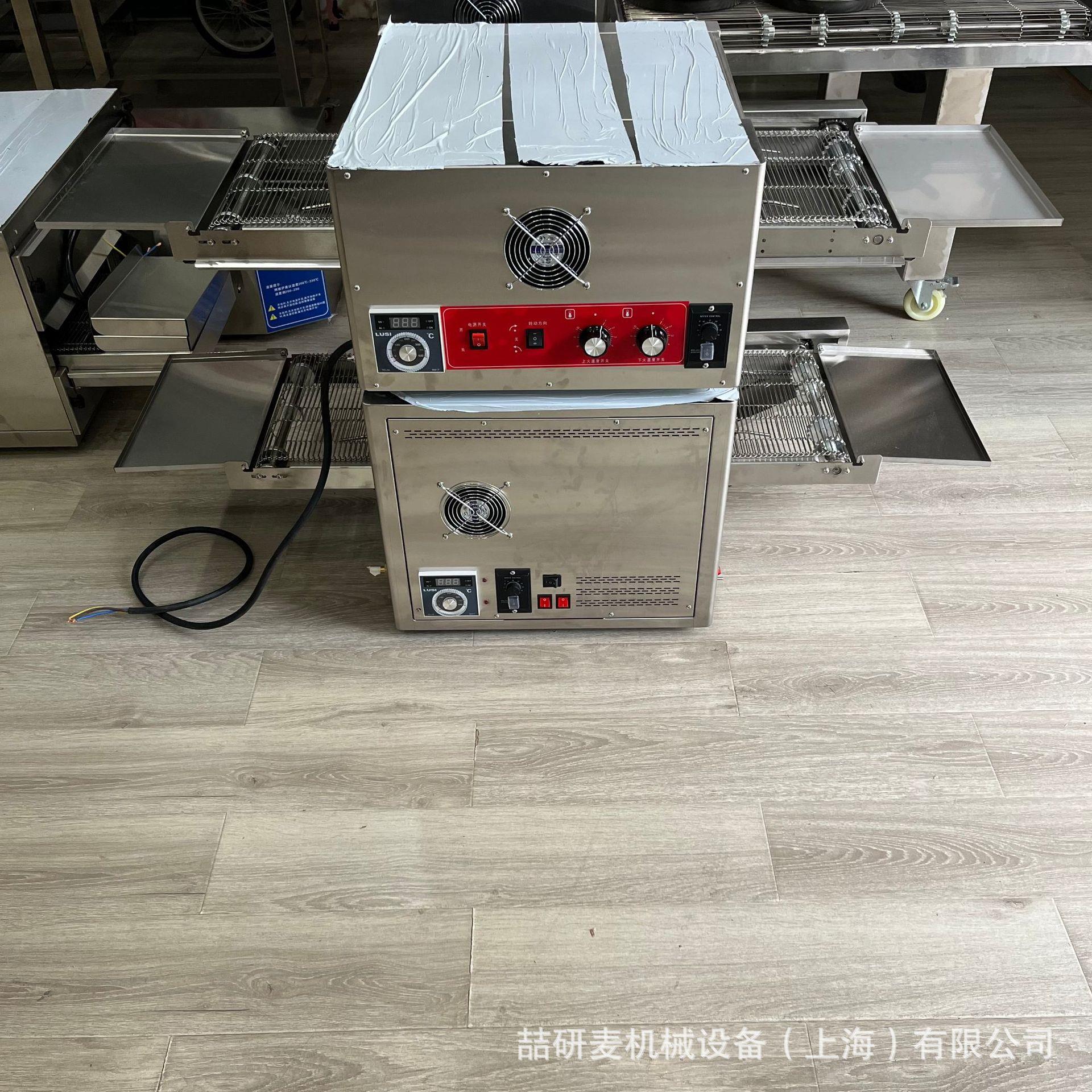链式披萨烤箱厂家 现烤汉堡pita面包饼履带式电热管/燃气加热烤箱