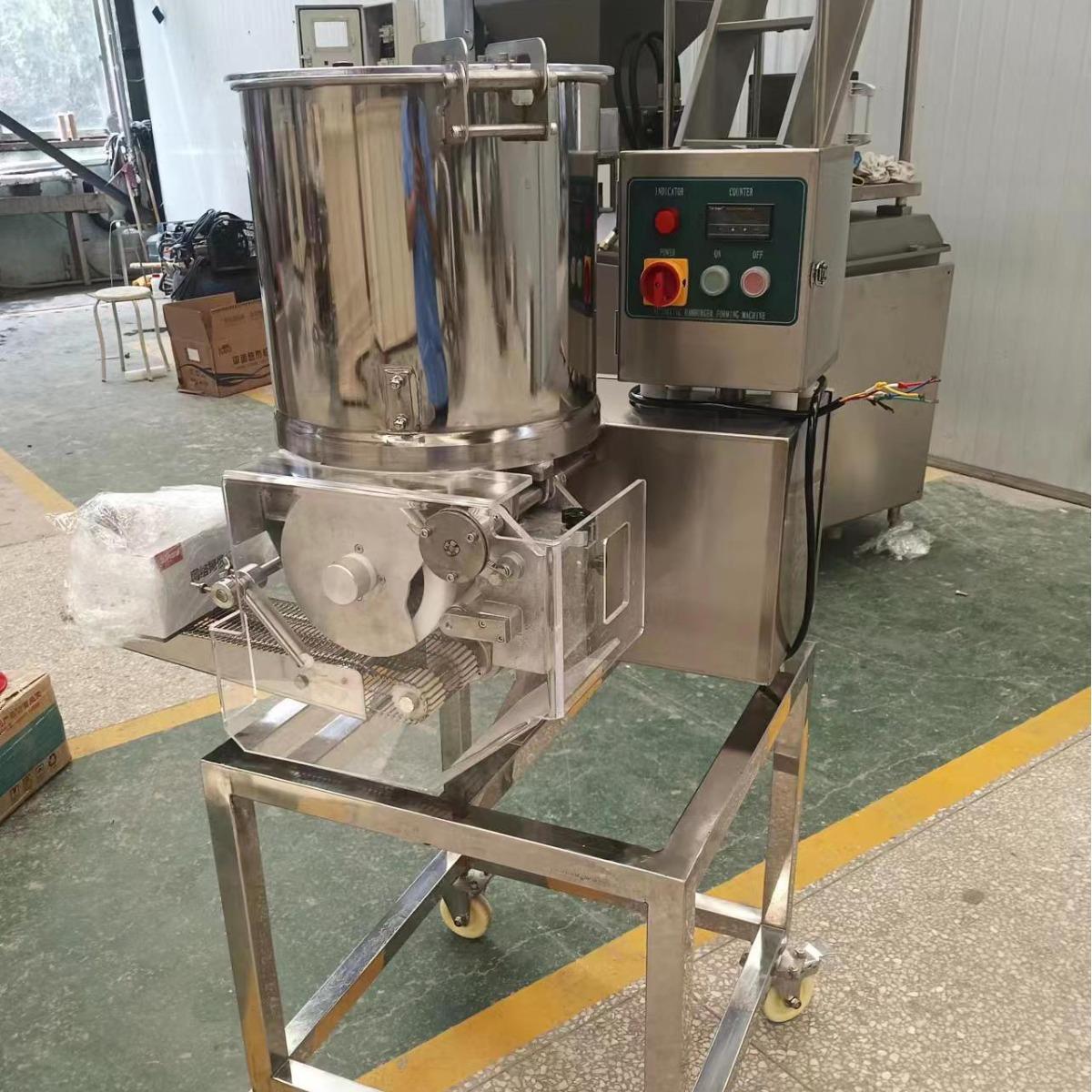 商用全肉自ZQQ动型汉堡肉饼麦乐鸡块成型机鱼饼饼虾土豆饼饼成机