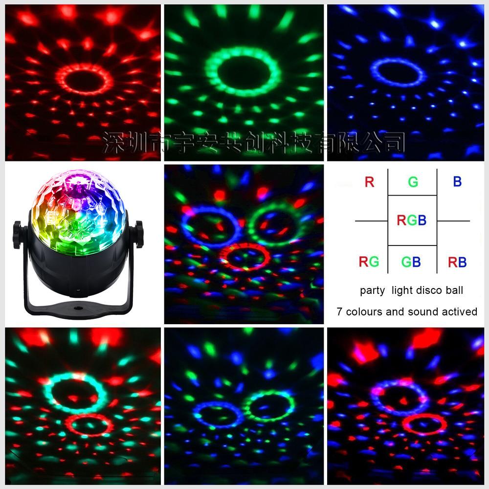 爆GL款迷你RB ED水BR-XMQ03晶小魔球舞台灯七彩旋转灯KT灯V DJ灯