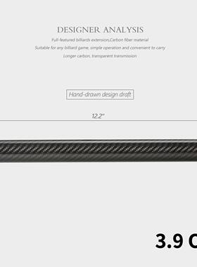 K加长把O加NLLENR美洲豹豪杆FUY碳威利纤维台球杆长把后堵子弹头1