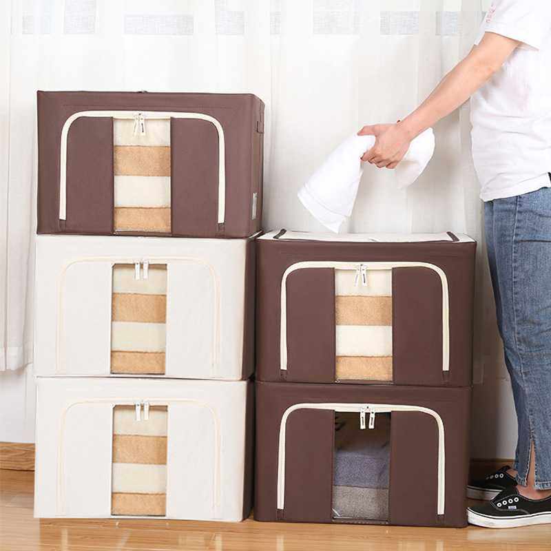 整理师衣柜收纳箱布艺百纳箱可折叠防水棉被收纳盒大容量储物箱,收纳整理,收纳箱,淘宝优惠券,粉丝福利购,淘宝优惠卷