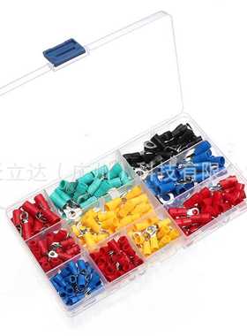 直销 245pcs冷压接线端子盒装 圈状预绝缘接线端子铜端子组合