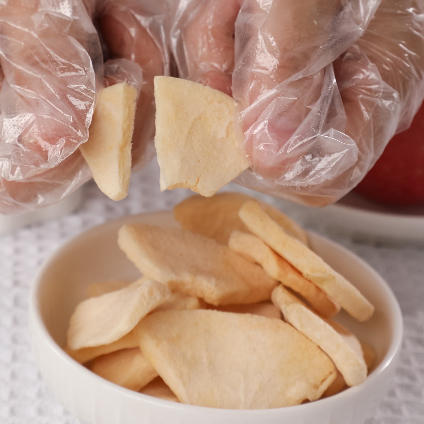 冻干苹果脆片非油炸脱水原味苹果干酥脆酸甜儿童孕妇水果干果蔬脆