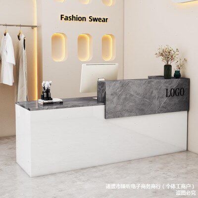 吧台收银台店铺小型简约现理发店服装店收银桌柜台前台接待台