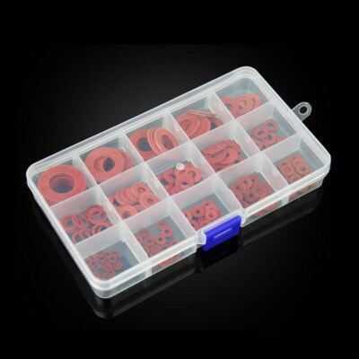 225pcs Flat pad insulation washer set Red Paper Meson Gasket