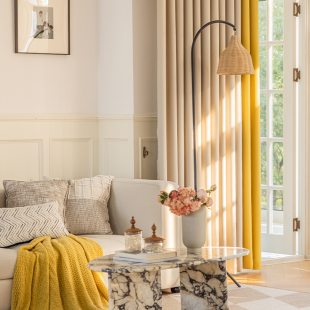 遮光窗帘全遮光卧室遮阳成品布奶油色新款 客厅2022年不透光挂钩式