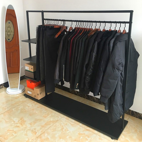 服装店展示架铁艺衣架落地式卧室挂衣架衣帽架欧式简易挂包衣服架