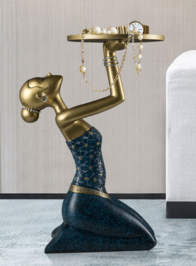 现代轻奢落地摆件大客厅工艺品电视柜旁边角落创意艺术家居装饰品