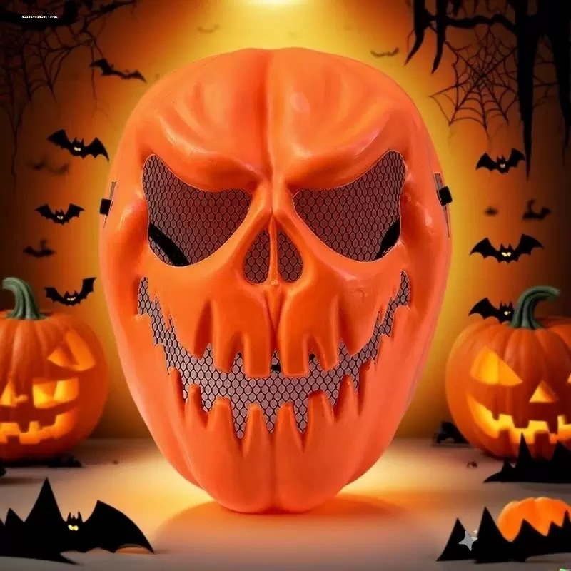万圣节南瓜面具鬼头恐怖狂欢节鬼脸cos化装舞会道具全脸吓人搞怪