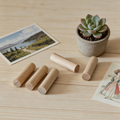 实木小木棍毛毡板用挂件小钩子 只适配本店洞板