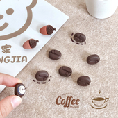 咖啡豆坚果图钉大头针创意工字钉软木板毛毡留言板照片墙装 饰按钉