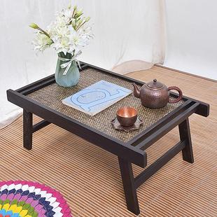 家用折叠炕桌禅意矮桌飘窗小茶几榻榻米桌子阳台茶桌实木茶台 日式