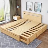 实木推拉沙发床推拉多功能储物拼接伸缩床小户型坐卧两用抽拉床