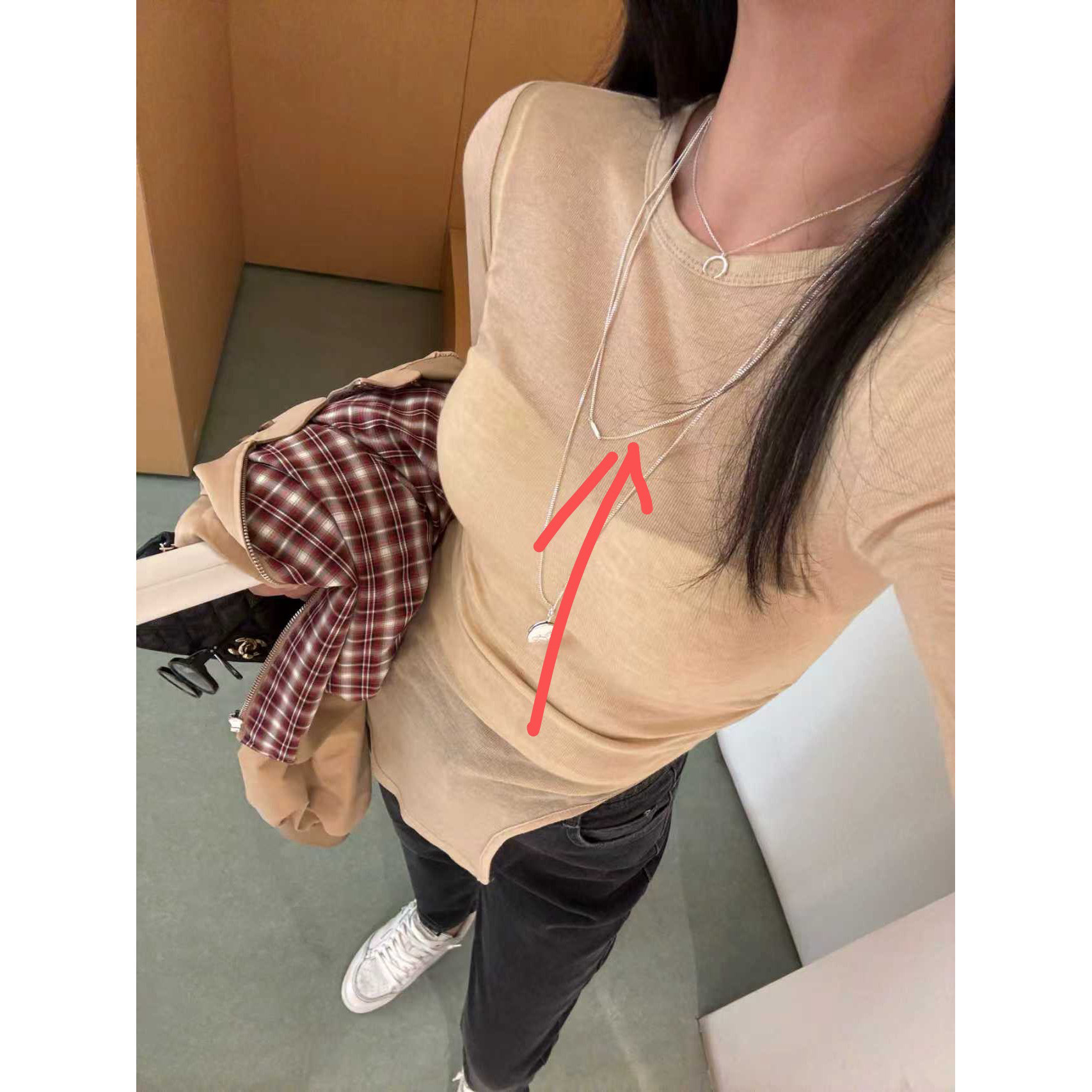 韩国小众S925纯银古巴锁骨链光面方块简约百搭蛇骨素链叠戴长项链