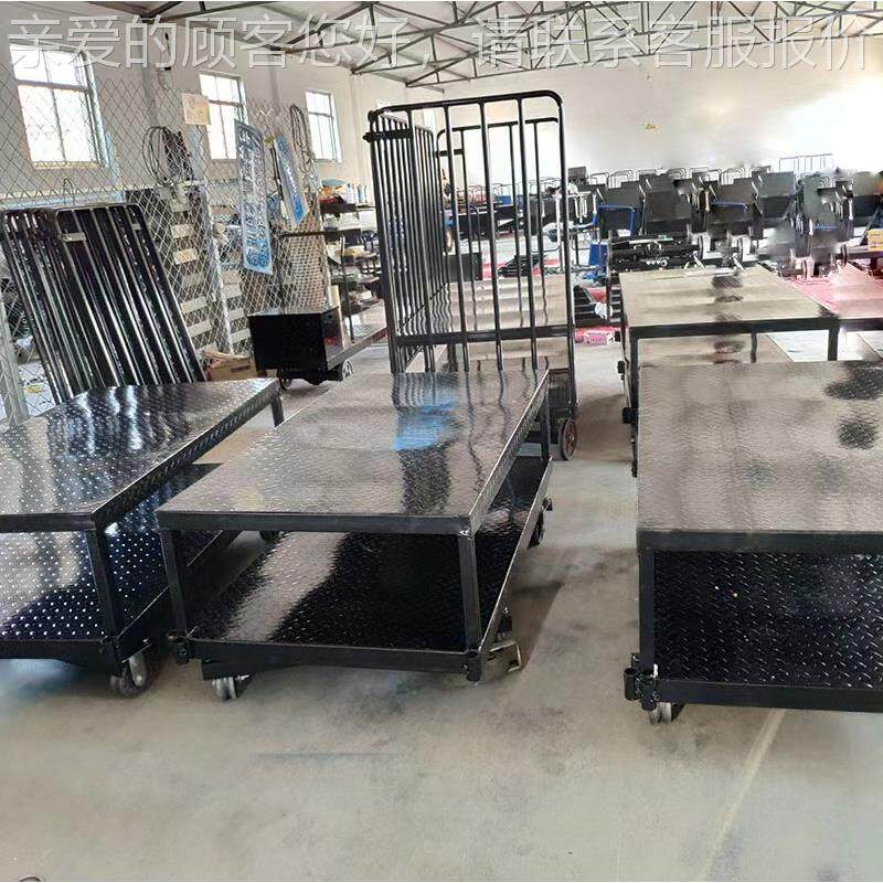 区使用厂平车栏FMH围双层电动运输车大棚移动工具车1吨手推板车