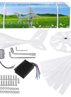 S9-30小W 8叶0片 10叶片 1V24V48V 水平轴型风力发300W 12V2电机