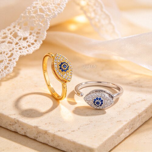 新款恶魔之眼旋转戒指EvilEye
