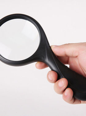 新款9字型弯柄手持6倍老人阅读维修倍塑料框架玻璃放大镜88005