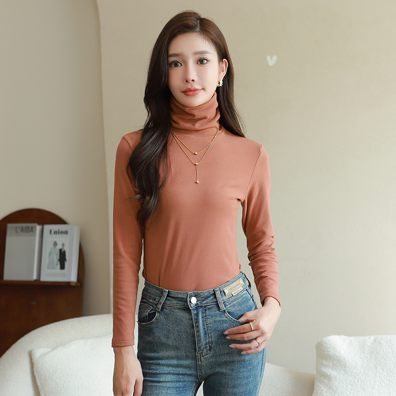 冬季羊绒保暖内衣女无痕舒适加厚带胸垫外穿背心塑身打底衫女内搭
