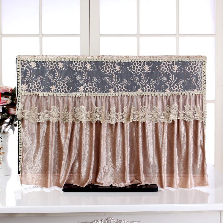 电视机罩新款红蓝色防尘罩帘挂式座曲面65液晶425055英寸开机不取