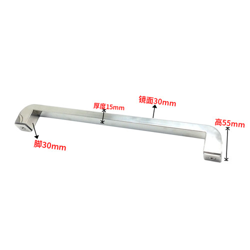 浴室卫生间玻璃门移门拉手单面玫瑰金不锈钢把手孔距440m450m500m