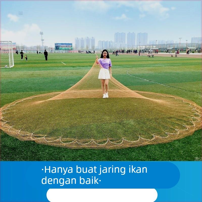 撒网大马力线老式传统撒网手抛网纯手工尼龙线铅坠易抛网大力马编