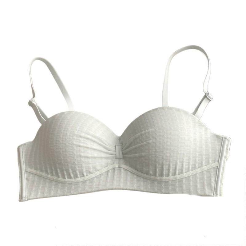 半杯内衣女小胸聚拢平胸专用显大aa杯防滑无肩带隐形抹胸文胸套装