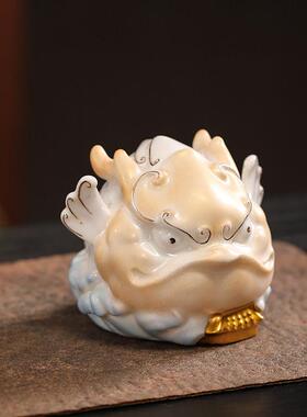 「聚财四灵 貔貅 金蟾 朱雀 龙鲤 」国潮瑞兽新年吉祥品开业送礼