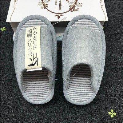 出口日单美腿保健鞋按摩穴位夏季格子纯色女瘦腿减肥半脚拉筋拖鞋