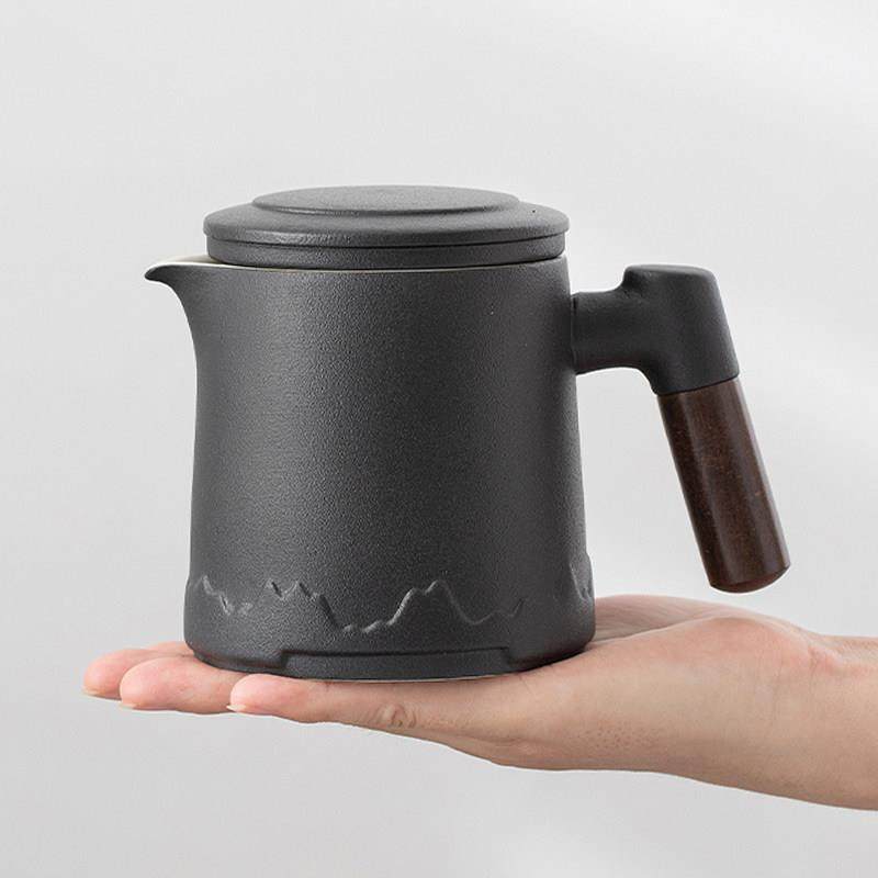 陶瓷茶壶单个盖碗带盖子过滤木柄简约家用功夫茶具大容量防烫泡茶,餐饮具,茶壶,淘宝优惠券,粉丝福利购,淘宝优惠卷