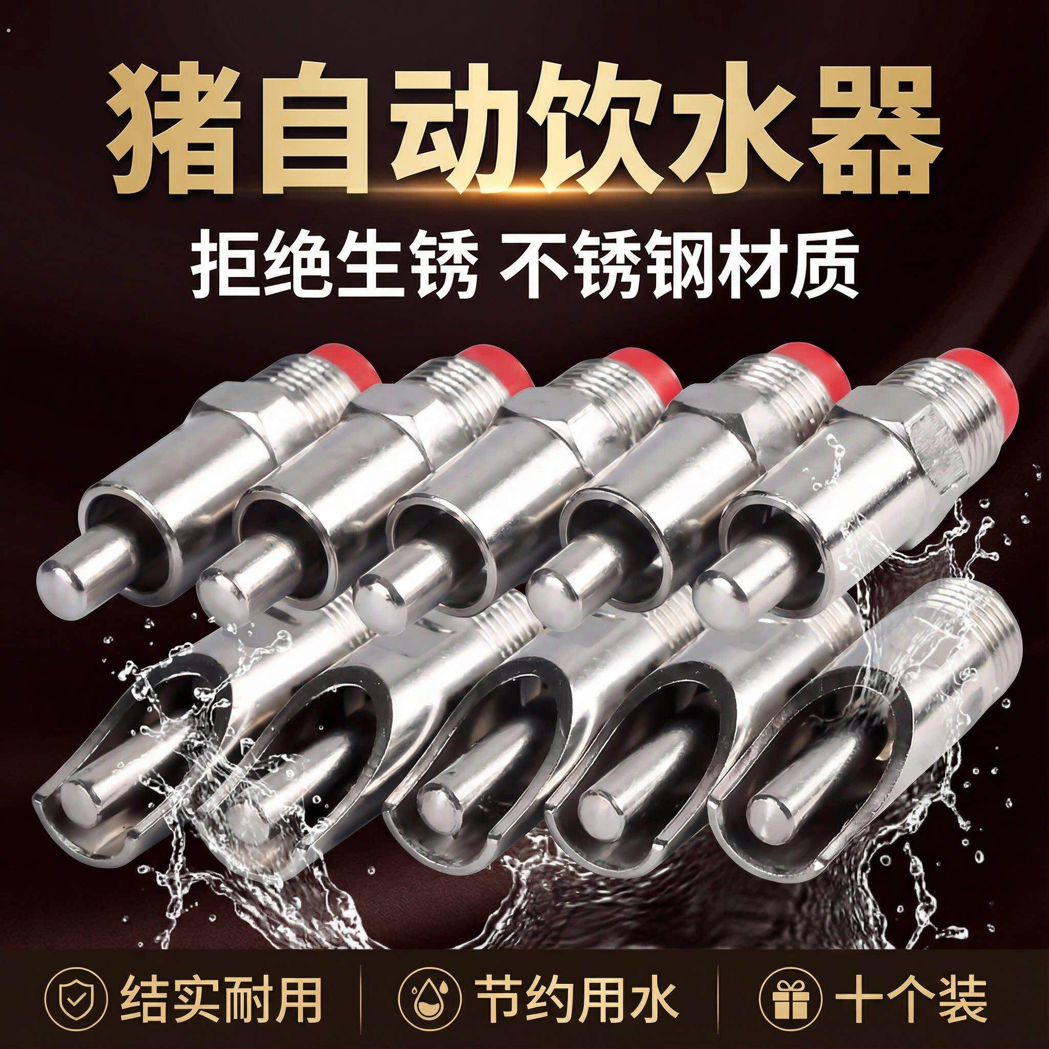 养殖猪饮水嘴自动饮水器大流量兽用水嘴养猪自动饮水器配件喝水器