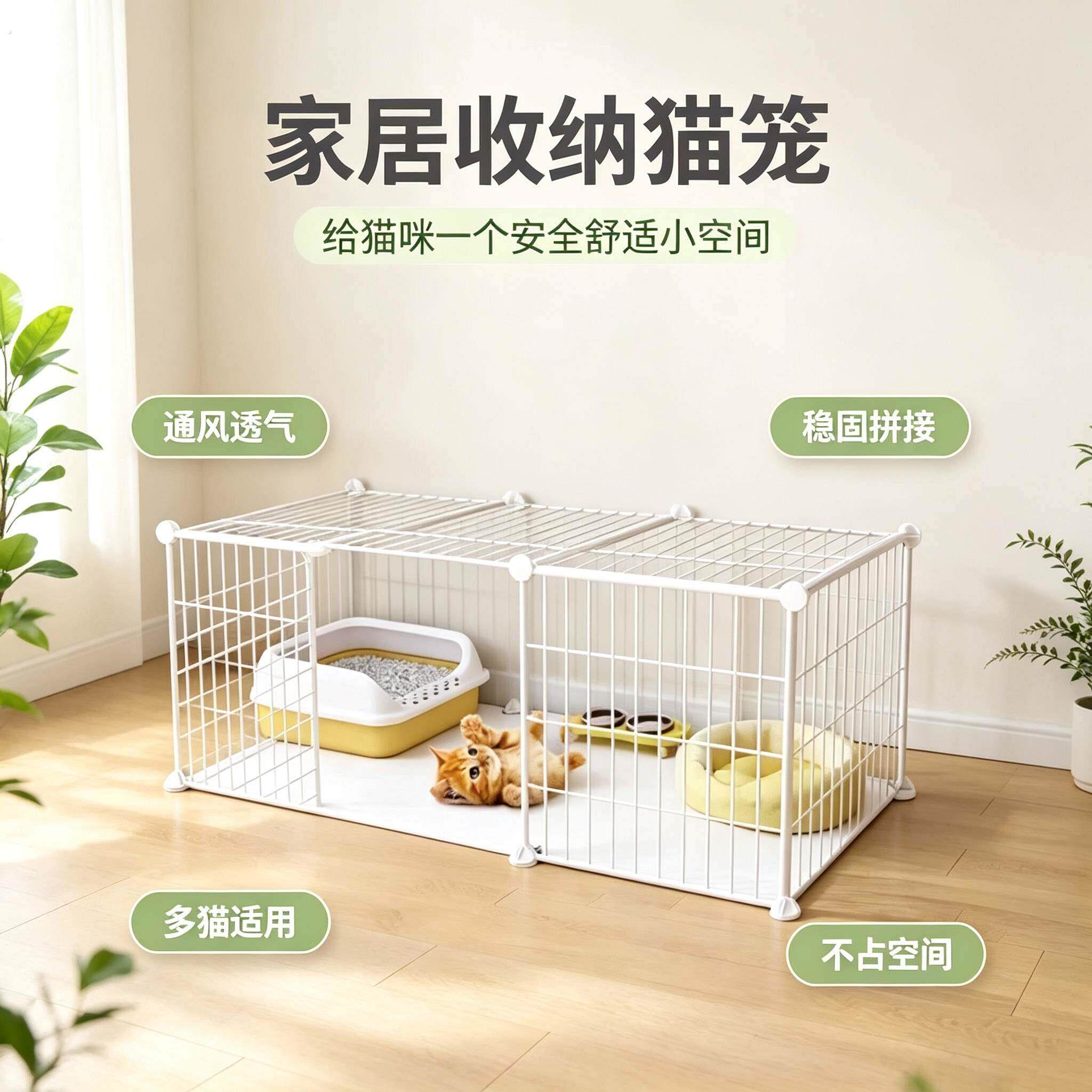 猫空笼家用小户型专用笼子别墅猫咪屋舍室内超大自由空间房子猫窝