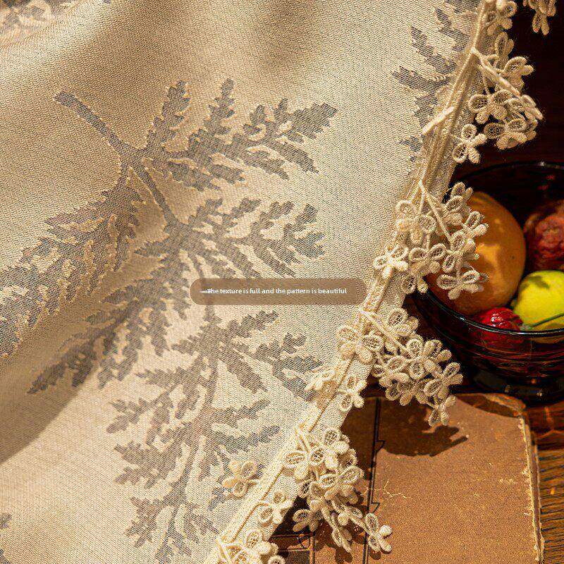 双面门帘窗纱法式光影美学简约日式叶花居室阳台家居四季装饰