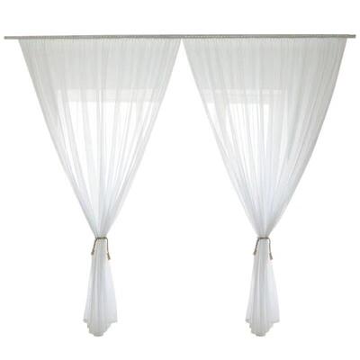 窗帘成品装饰帘妤玛朵白色纱帘透光不透人纱窗布网红纯舞蹈工作室