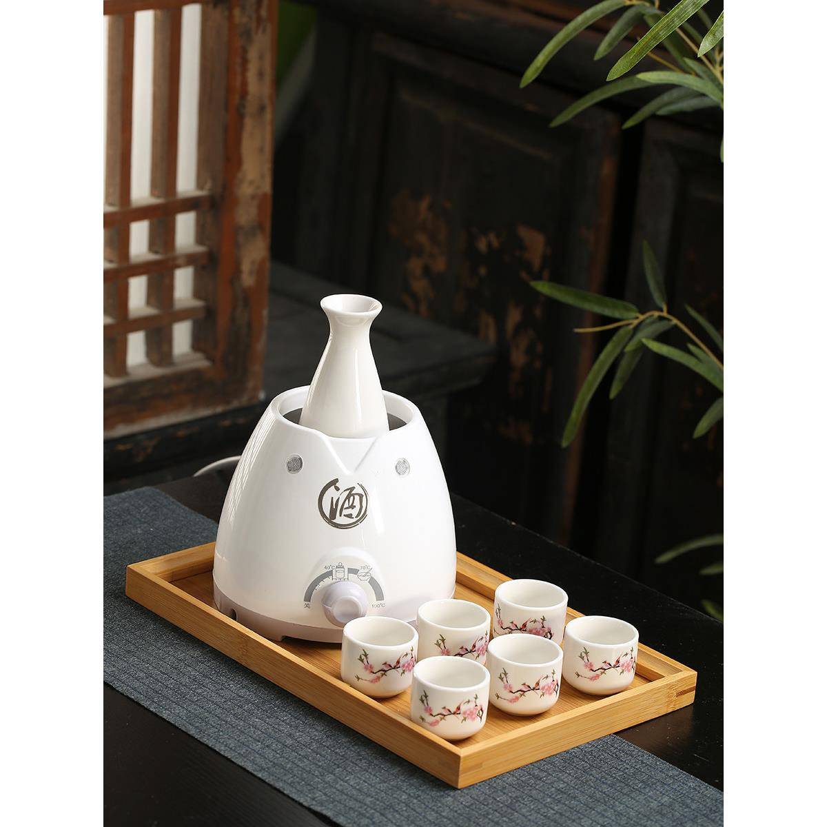 电热温酒器烫酒壶控温恒温家用覆古半斤二两黄酒白酒陶瓷酒具套装