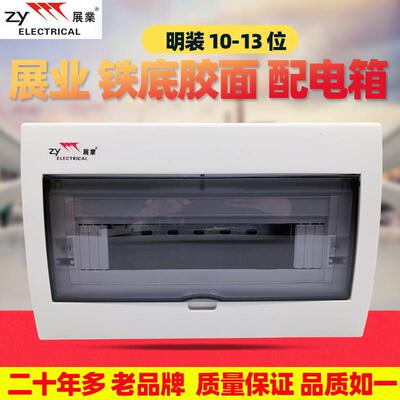 展业配电箱面板盖板塑料单面板明装暗装4 9 13 20位PZ30豪华型箱