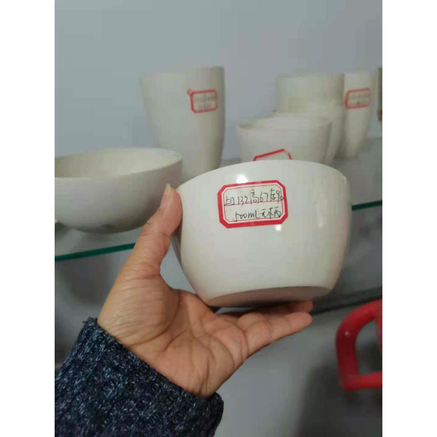 唐山化工理化瓷厂家直销500ml 无盖带盖陶瓷坩埚化验室马弗炉坩埚