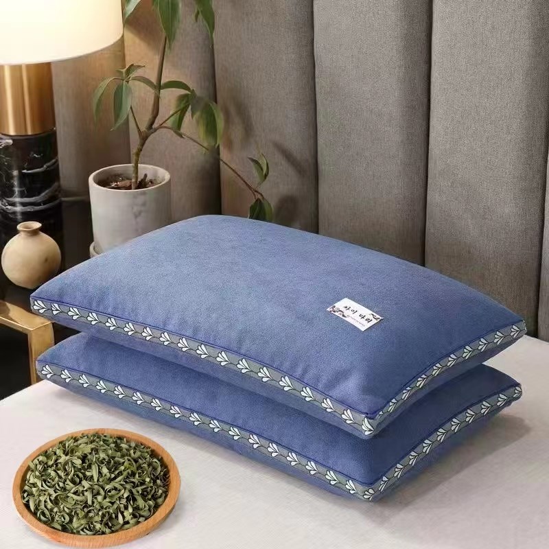 新鲜油柑叶家用护颈麻绒枕余甘叶牛甘果K叶成年老人儿童单人枕头