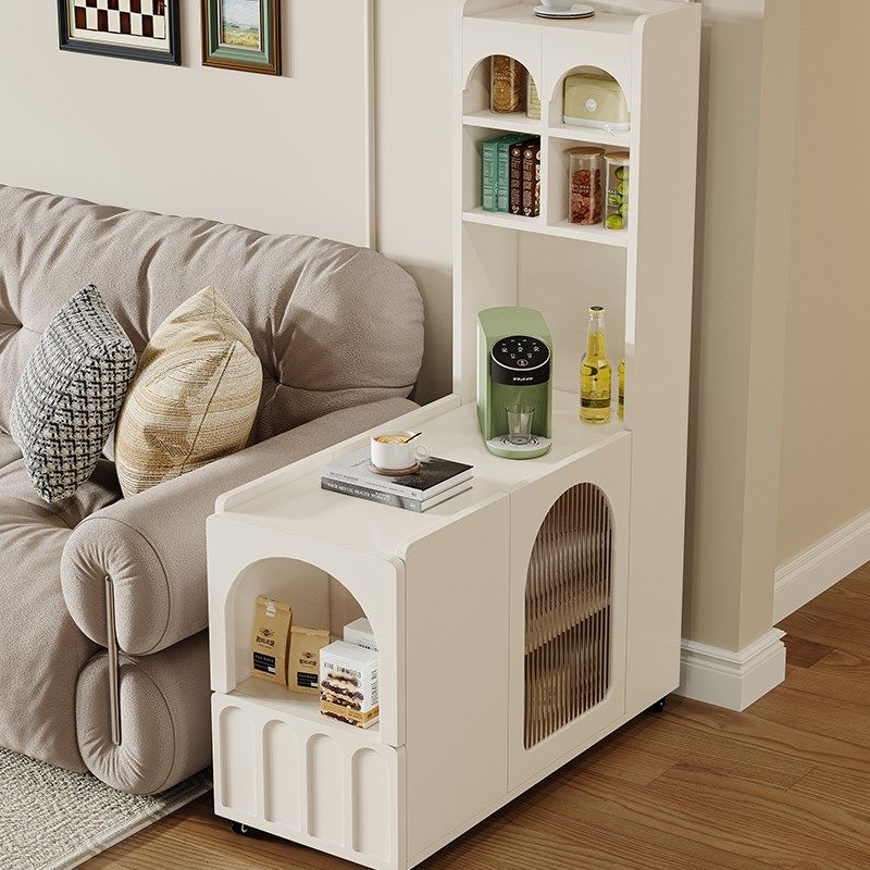 沙发边几实木边柜侧边柜夹缝可移动茶几奶油风客厅小桌子置物柜,住宅家具,角几/边几,淘宝优惠券,粉丝福利购,淘宝优惠卷