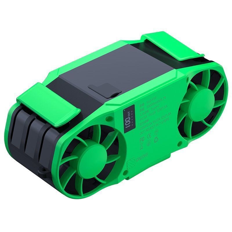 挂腰风扇腰间第名工地q强风腰挂小风扇大风力充电便携挂脖式小风